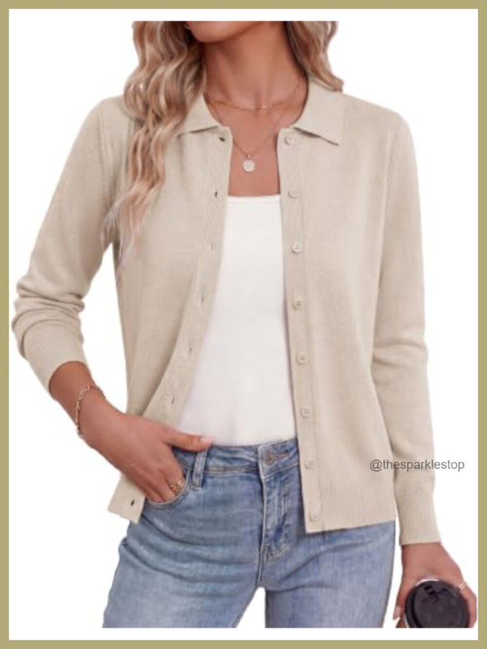 Grace Karin Women's Lightweight Button Down Long Sleeve Cardigan Sweater